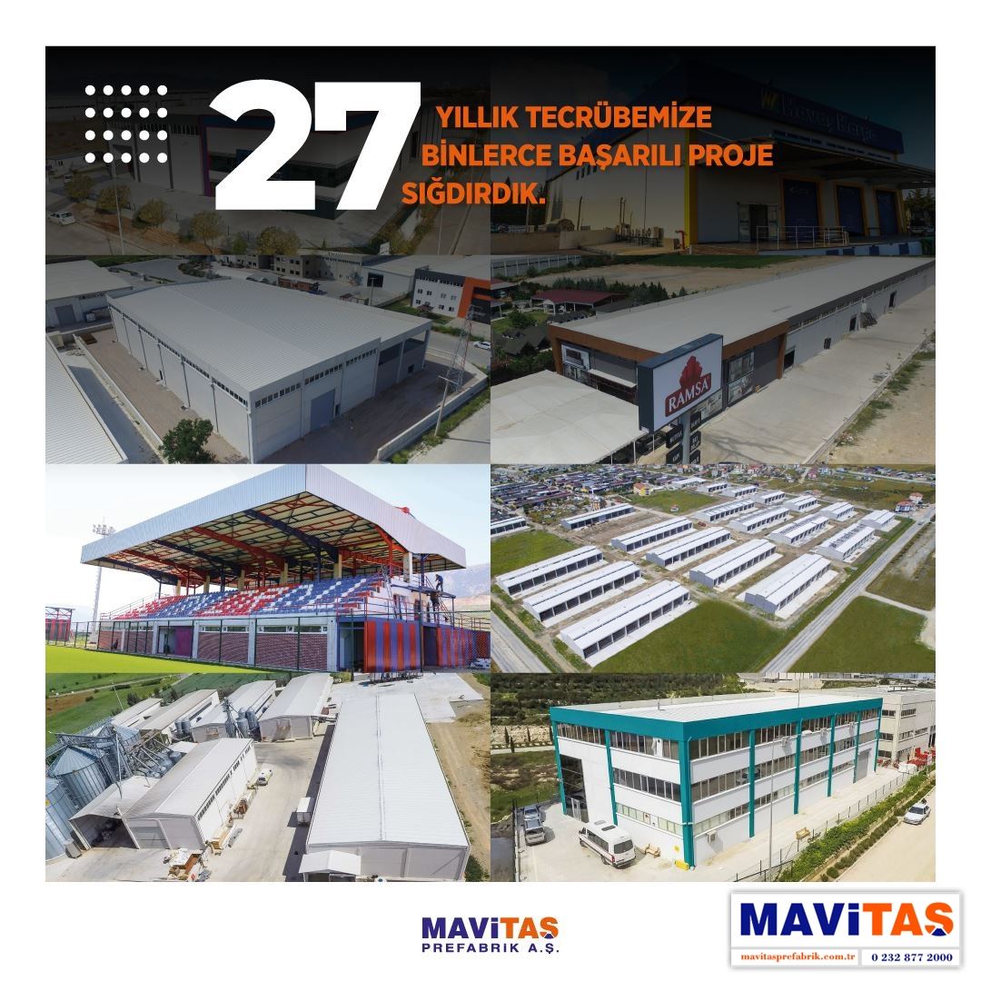 27 YILLIK TECRÜBEMİZ  MAVİTAŞ PREFABRİK